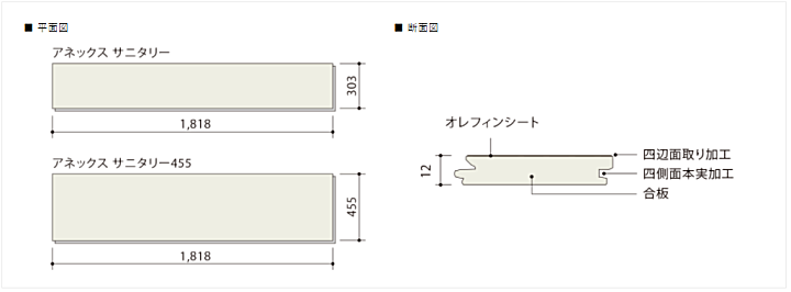 朝日ウッドテック フローリング材（床材）　アネックス ST直貼り(L-45)  の仕様